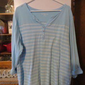 Light blue and white strip shirt